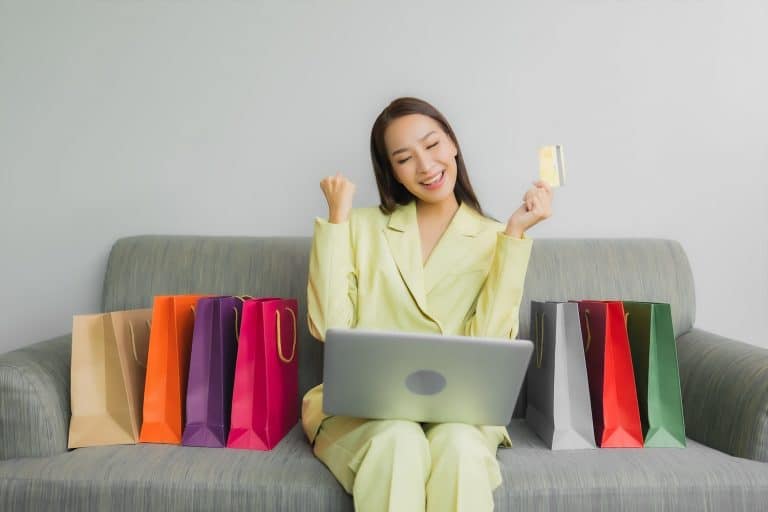 Young Asian woman ecommerce shopping Thailand